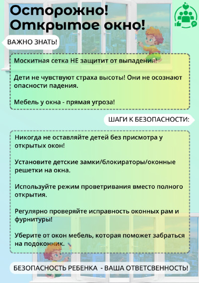 ПРОФИЛАКТИКА НЕСЧАСТНЫХ СЛУЧАЕВ ВЫПАДЕНИЯ ДЕТЕЙ ИЗ ОКОН.
